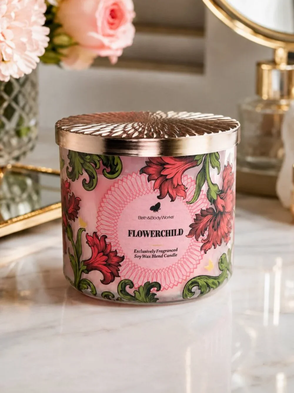 Flowerchild Three Wicks Candle From Bath & body Works